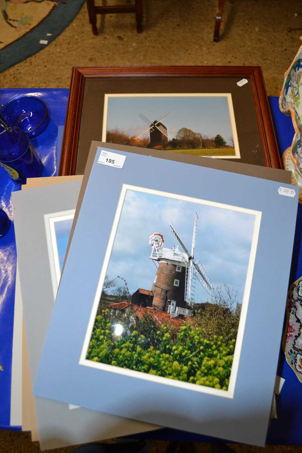 Collection of various photographic prints of windmills