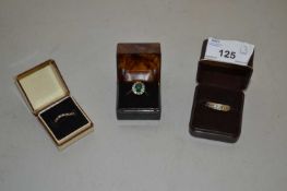 Small ladies 9ct gold ring together with two others (3)