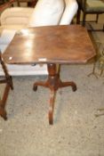A small elm tripod base occasional table with turned column