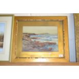 John King - Study of a coastal scene, watercolour, framed and glazed