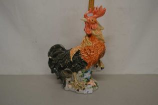 Modern continental porcelain model of a cockerel