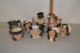 Collection of small Royal Doulton and other character jugs