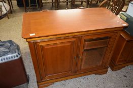 Modern two door hi-fi cabinet and matching television cabinet (2)
