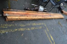 A quantity of 3 x 1" lengths of pine timber