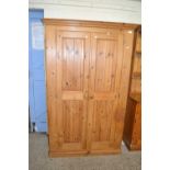 Modern pine double door wardrobe