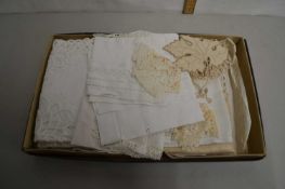 Box of various table linens