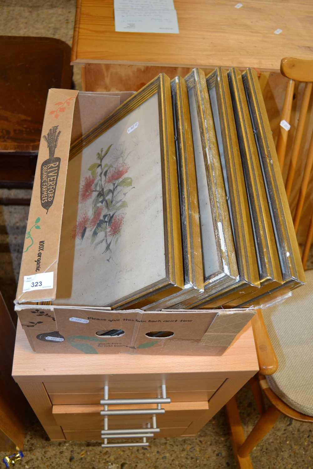 Box of various floral prints