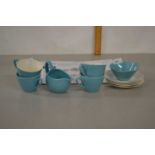 Small quantity of Mid Winter modern fashion shape cups and saucers together with accompanying