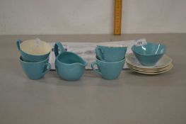 Small quantity of Mid Winter modern fashion shape cups and saucers together with accompanying