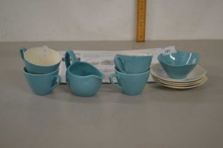 Small quantity of Mid Winter modern fashion shape cups and saucers together with accompanying