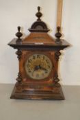 Late 19th or early 20th Century continental mantel clock in architectural case