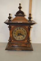 Late 19th or early 20th Century continental mantel clock in architectural case