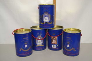 Five Wade Bells Scotch Whisky decanters in original containers