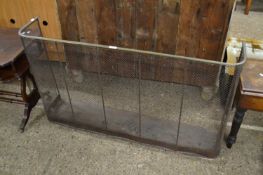 Brass and steel mesh nursery fire guard, 122cm wide