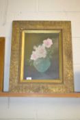 20th Century school study of a vase of flowers, oil on board, framed