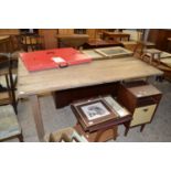 Rustic pine kitchen table, 182cm wide