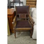 Large 19th Century mahogany framed armchair