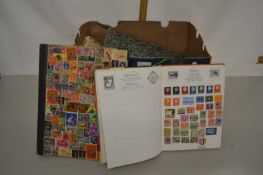 Junior world stamp collection housed in stock books plus various loose first day covers and on paper