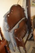 20th Century American mahogany bed frame with arched headboard