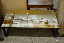 Modern coffee table with Cityscape photographic top