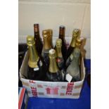 Box of various sparkling wine, champagne etc