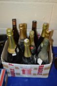 Box of various sparkling wine, champagne etc