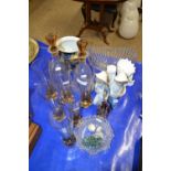 Mixed Lot: Various drinking glasses, decanters, assorted figurines etc