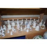 Quantity of assorted ceramic and glass bells