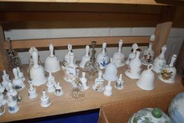 Quantity of assorted ceramic and glass bells
