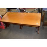 A mid 20th Century nest of coffee table and two side tables