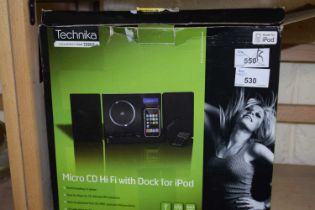 Technica micro CD hi-fi with iPod dock