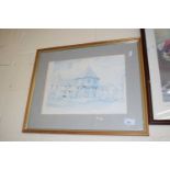 Wymondham Market Cross Limited Edition print by Laura Ireland, framed and glazed