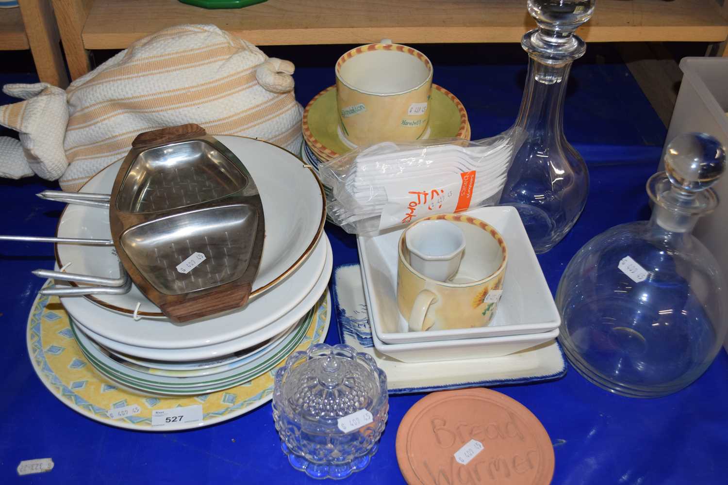 Mixed Lot: Assorted ceramics, glass decanters etc