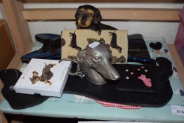 Quantity of dog related decorated items