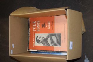 One box of various sheet music, music books etc