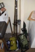 Quantity of rods and fishing tackle