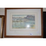 Bernie O'Donnell, study of Plockton, watercolour, framed and glazed