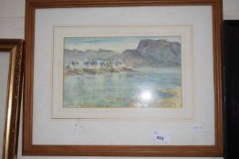 Bernie O'Donnell, study of Plockton, watercolour, framed and glazed