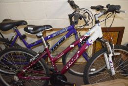 Ladies Universal mountain bike together with a ladies Raleigh mountain bike