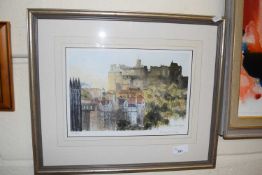 Edinburgh Castle by Brian Aldridge limited edition print, framed and glazed