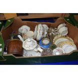 Mixed Lot: Assorted ceramics to include Aynsley, tea wares, tobacco jar, pewter mug etc