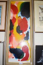 Contemporary abstract, framed and glazed