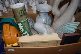 Mixed Lot: Toy Noah's Arks, wooden swans, vases etc