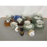 Mixed Lot: Various assorted tea wares, vases, pomander etc