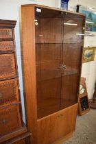 Retro mid Century teak corner display cabinet