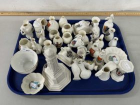 Collection of various crested china wares