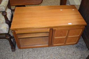 A Parker Knoll teak finish hi-fi cabinet