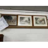 Pair of studies of rural scenes, signed Rose together with a coloured Pears Soap print The Welcome