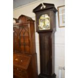 Reproduction long case clock with arched dial