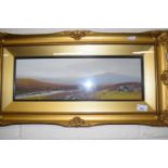 Early 20th Century school study of a Highland scene, gilt framed